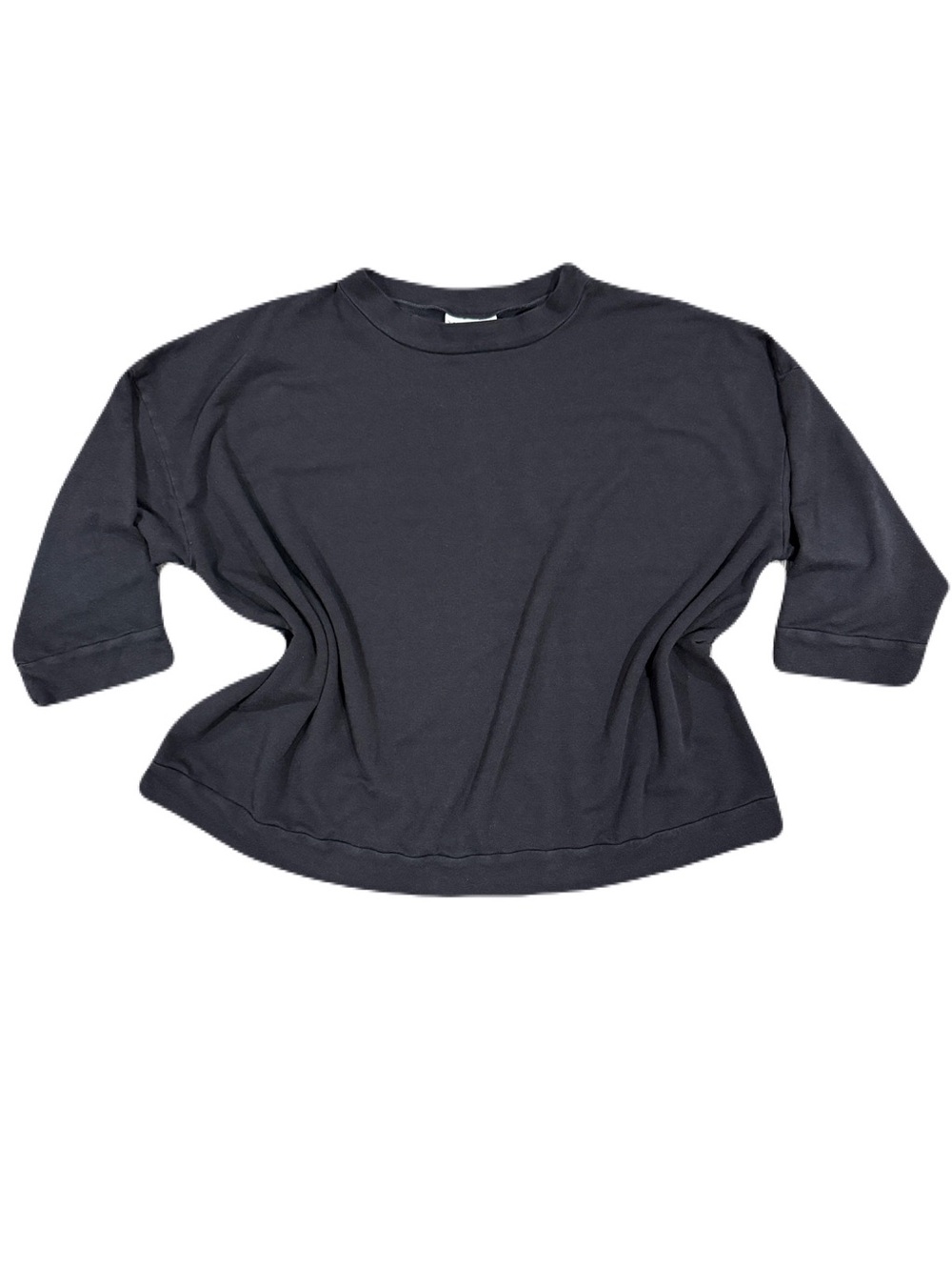 Bryn Walker Cotton Bamboo Boxy Oversized Sweatshirt Size L Lagenlook Minimalist
